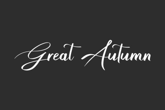 Great Autumn: A Script Font That Captures Seasonal Elegance