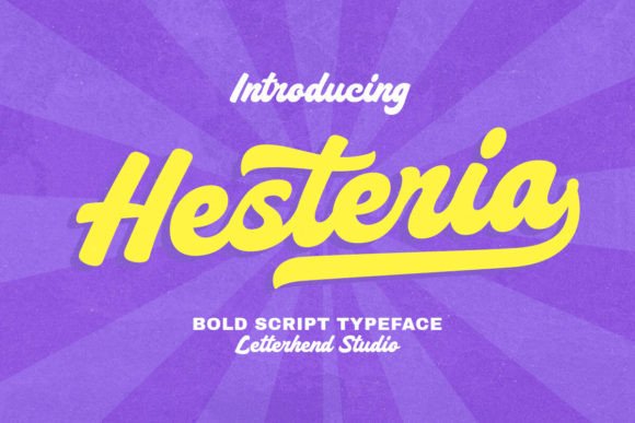 Hesteria: A Retro Bold Script for Timeless Branding
