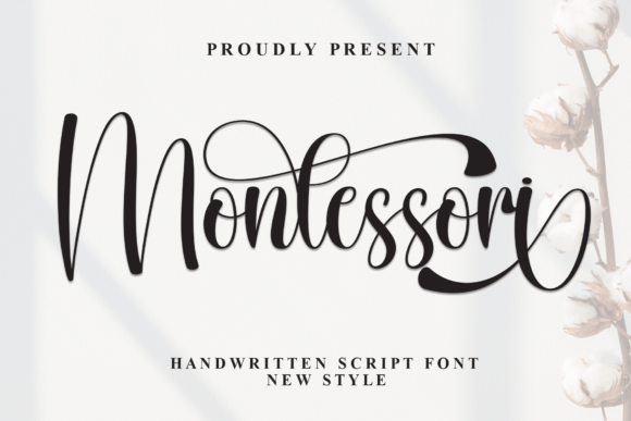 Montessori: A Stylish Handwritten Script Font