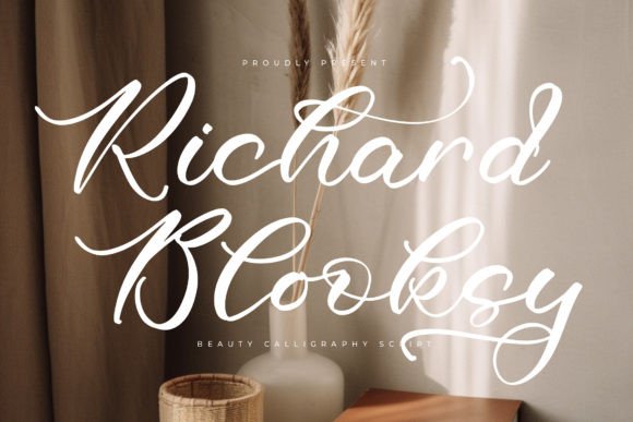 Richard Blooksy: A Luxury Script Font for Modern Elegance