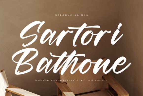Sartori Bathone: A Modern Handwritten Font for Luxury Projects